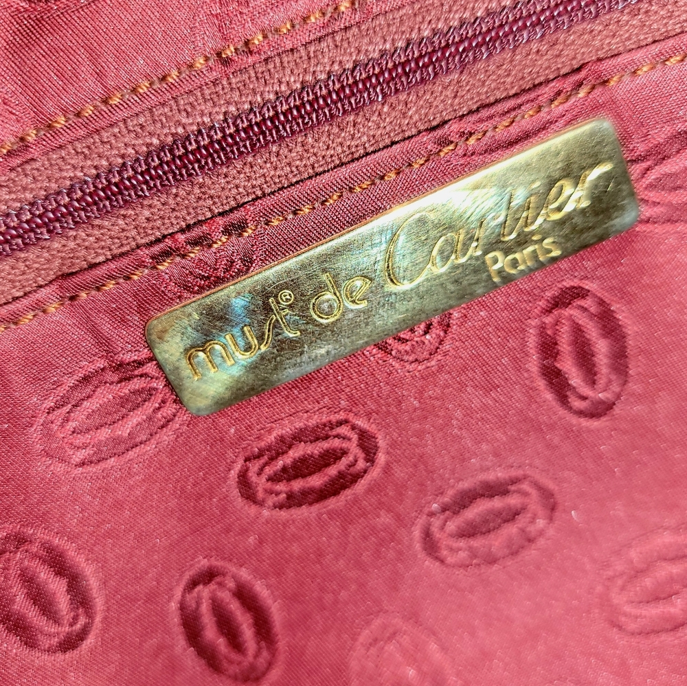 Purse. Clutch bag. Vintage Cartier leather - Picture 5 of 10